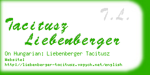 tacitusz liebenberger business card